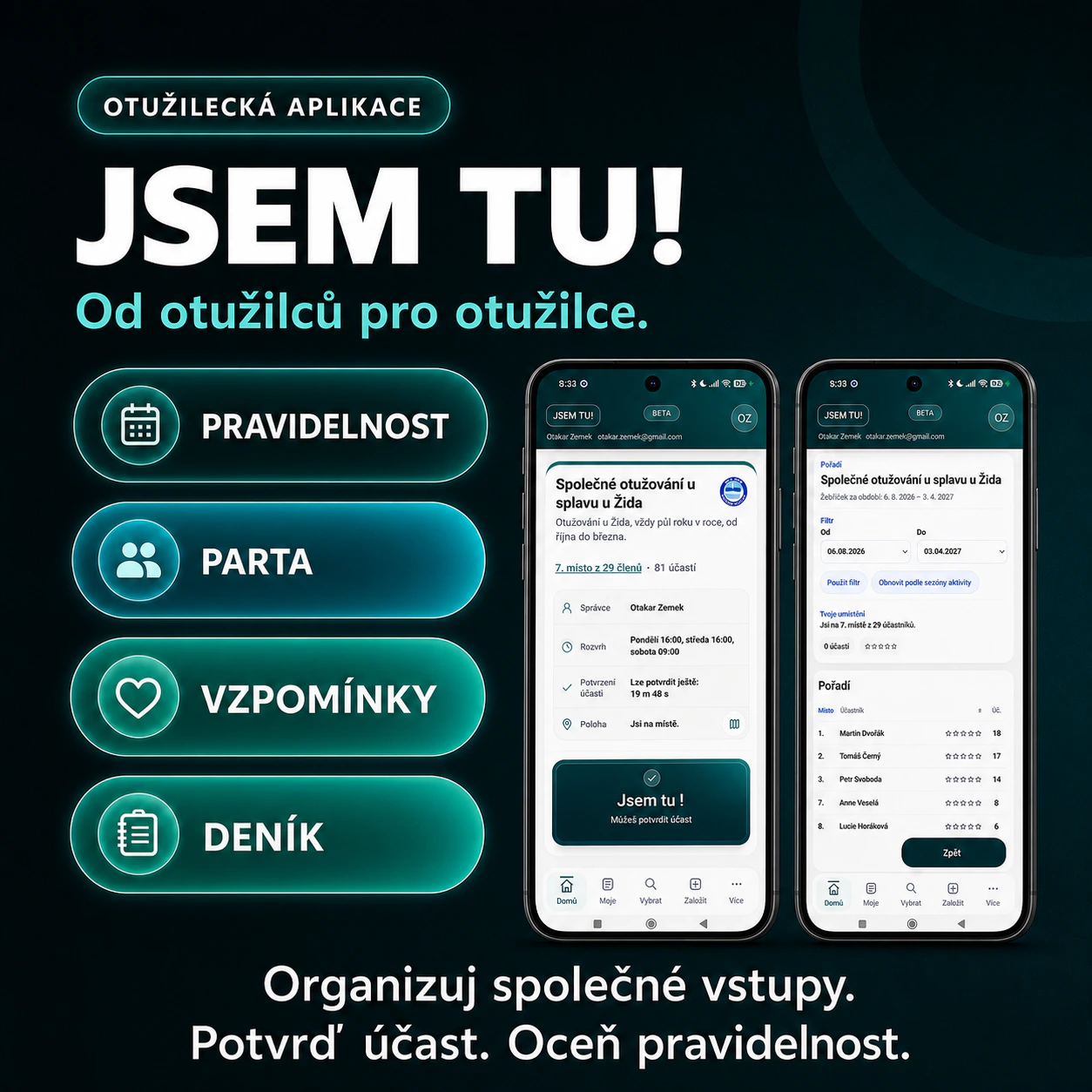 JSEM TU! – mobilní aplikace